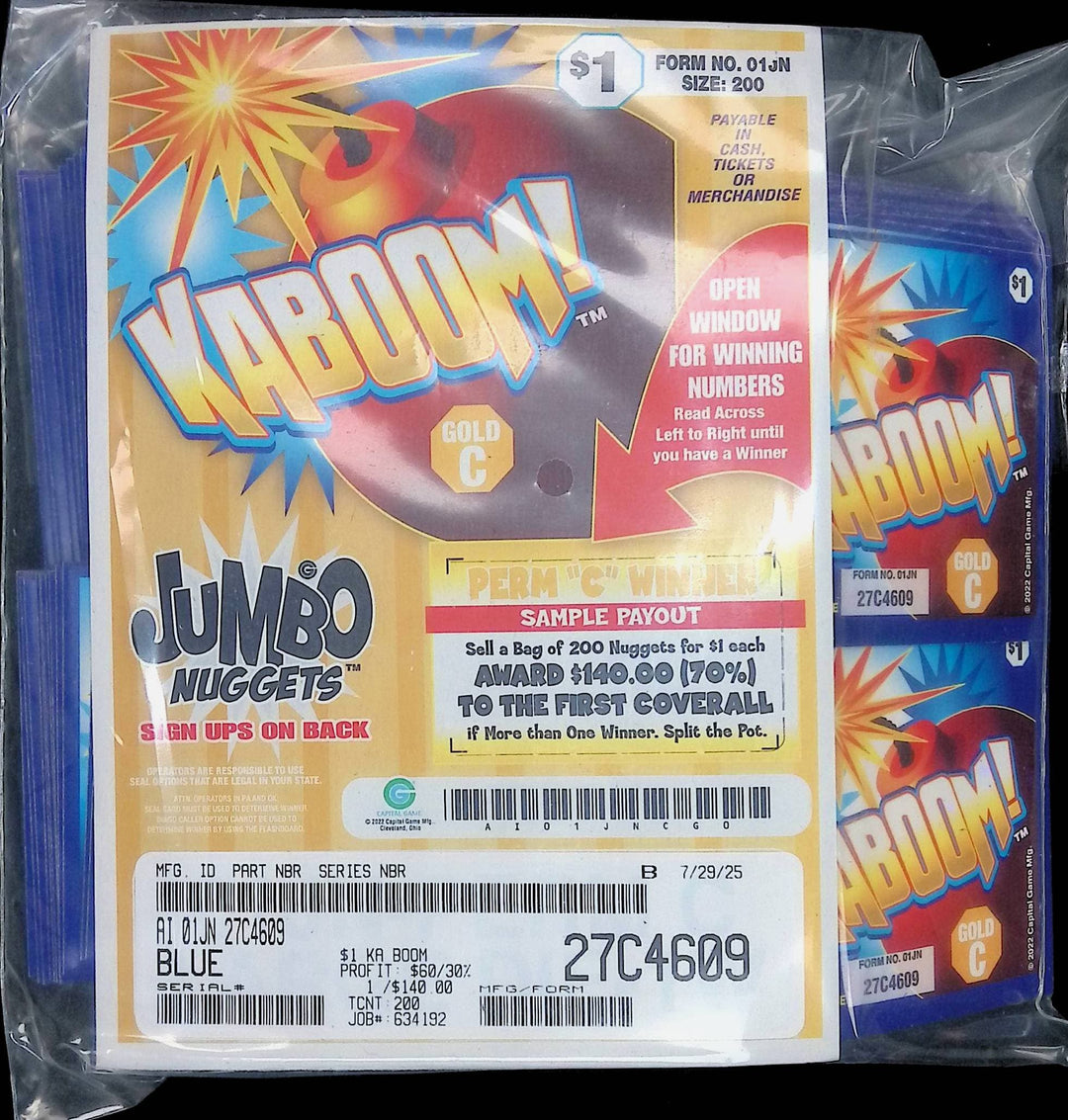 Biglietto Jumbo Bingo Singolo da 6 per visualizzare il pacchetto Giallo Biglietto Jumbo Bingo Singolo da 6 per visualizzare il pacchetto Giallo
