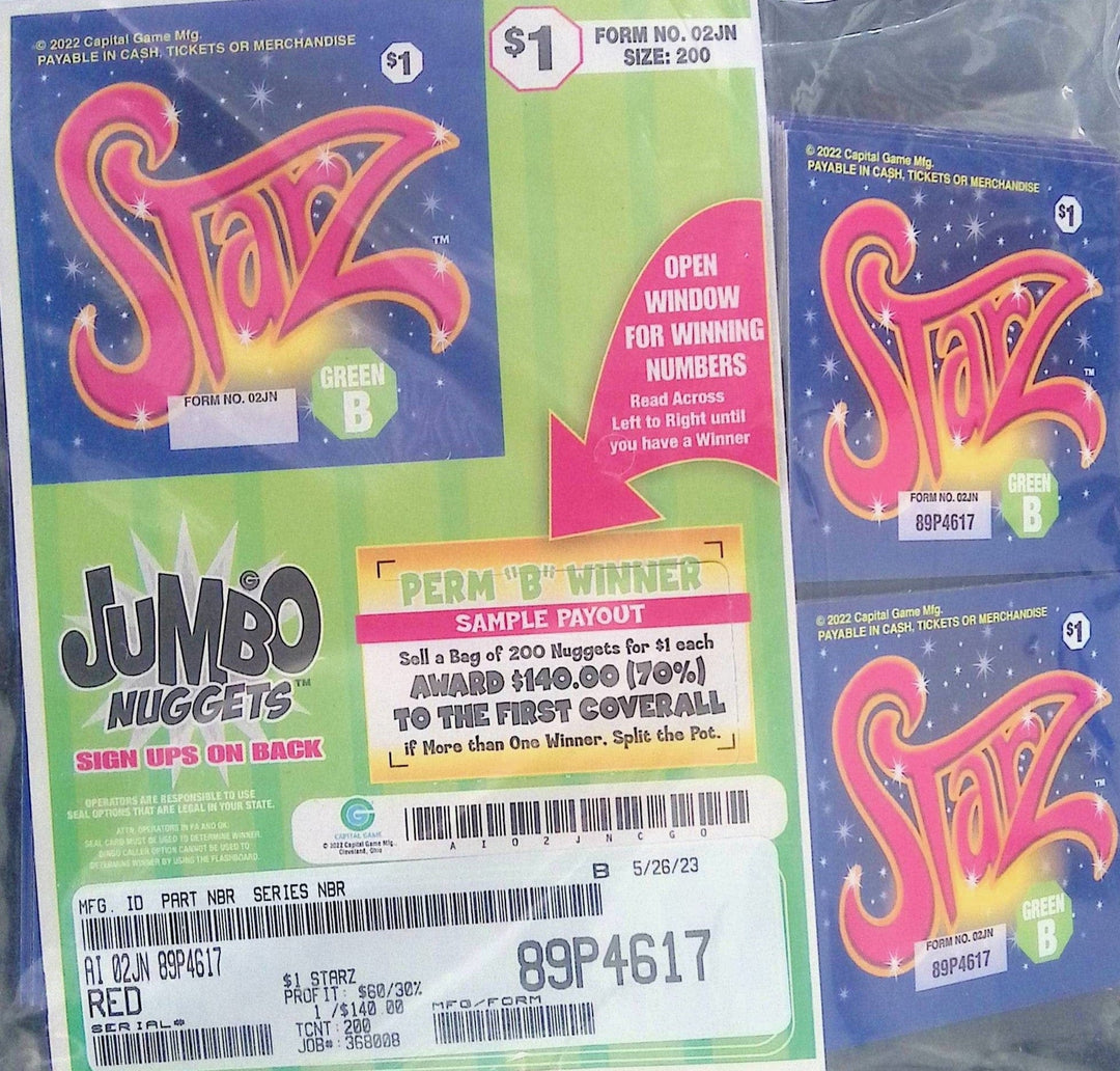 Starz Jumbo Nuggets (200 Count) – Bingo Innovation Starz Jumbo Nuggets (200 Count) – Bingo Innovation