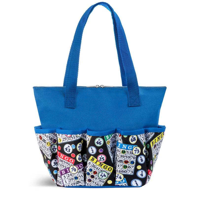 Bingo Pattern Zipper Tote Medium