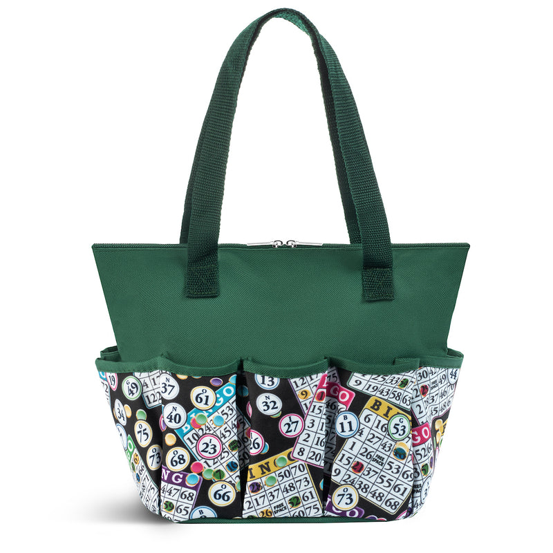 Bingo Pattern Zipper Tote Medium