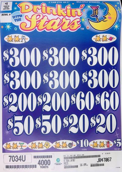 6 Top Winners @ $300 $5 Bottom 75% Payout 25% Ideal Profit 3 Window