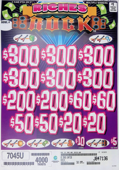 6 Top Winners @ $300 $5 Bottom 75% Payout 25% Ideal Profit 3 Window