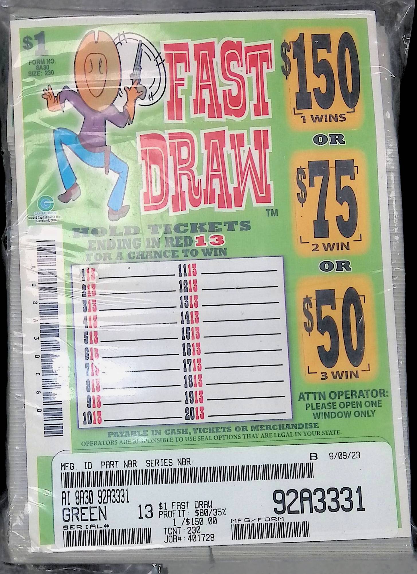 Fast Draw (230 Count) – Bingo Innovation