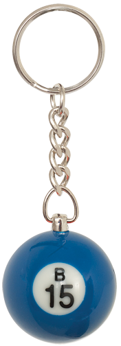 Numbered Round Bingo Ball Key Chain