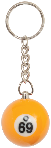 Numbered Round Bingo Ball Key Chain