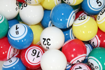 Multi Colored Double # Bingo Balls