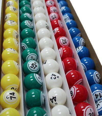 Multi Colored Double # Bingo Balls