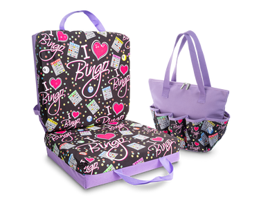 I Love Bingo Double Cushion & Zipper Bag Set