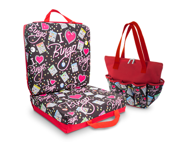 I Love Bingo Double Cushion & Zipper Bag Set