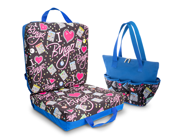 I Love Bingo Double Cushion & Zipper Bag Set