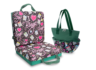 I Love Bingo Double Cushion & Zipper Bag Set