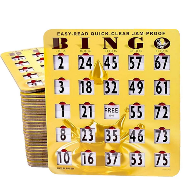 Large Print Quick Clear Bingo Shutter Card