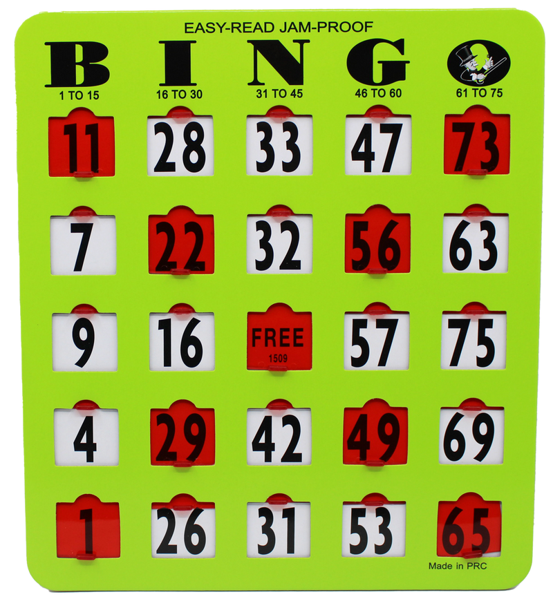 Large Number Green Shutter Card