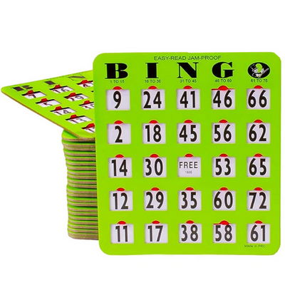 Large Number Green Shutter Card