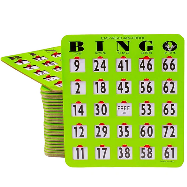 Large Number Green Shutter Card