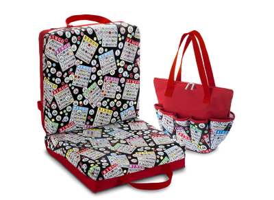 Classic Bingo Double Cushion & Zipper Bag Set