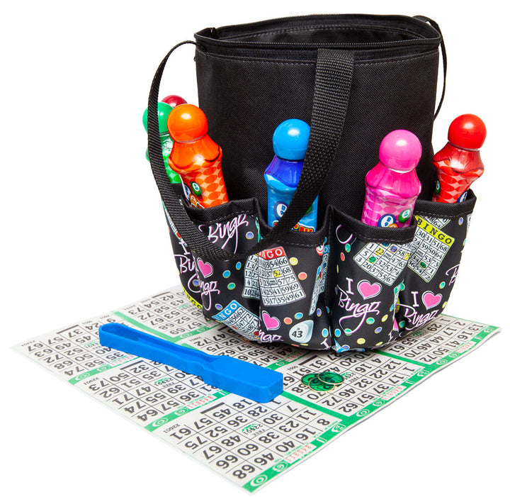 bingo商品 I Love Bingo 10 Pocket Zipper Bag – Bingo Innovation