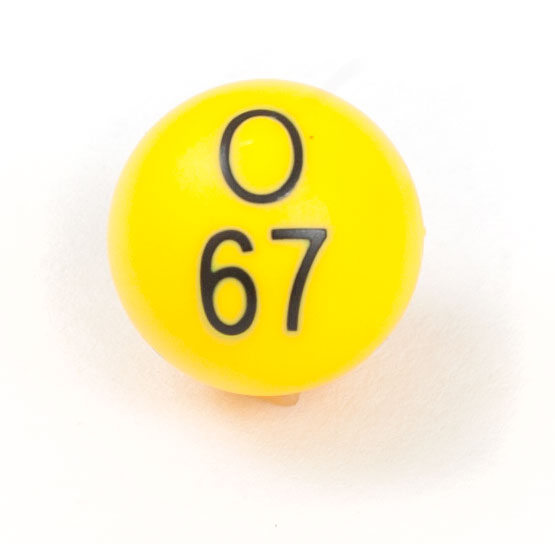 Large Number 7/8" Plastic Bingo Balls