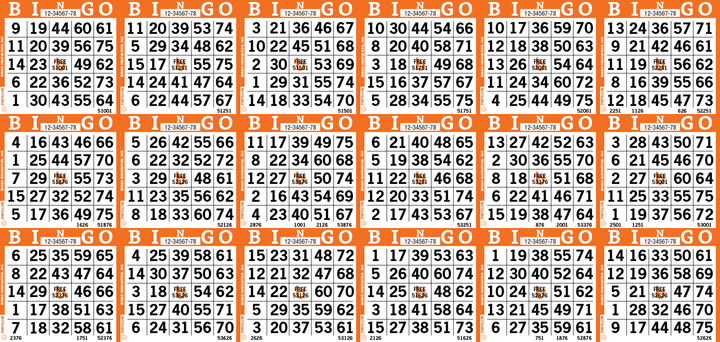 18on Bingo Paper By The Case 500 Sheets – Bingo Innovation