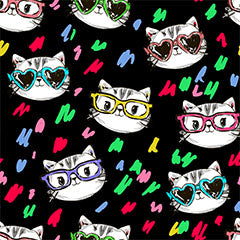 Cats with Glasses Double Cushion