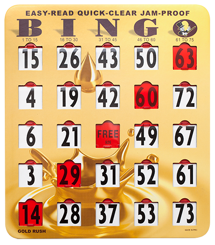 Large Print Quick Clear Bingo Shutter Card
